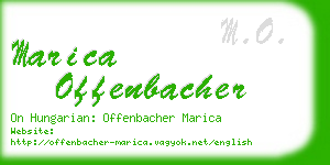 marica offenbacher business card
